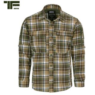 Task Force TF-2215 Flanel Contractor Shirt Brown - Green by 101 Inc.
